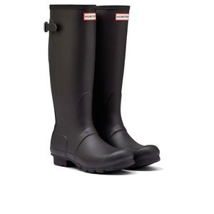 Womens black tall Hunter original rain boots